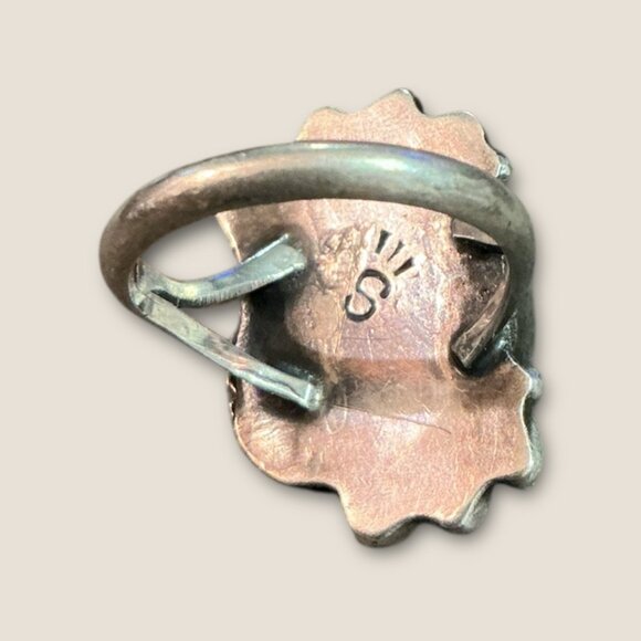 Native American Sterling Silver Ring With Lapis Lazuli Stone 4.75 - Picture 7 of 7